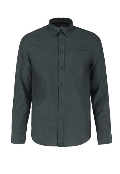 Czarna koszula, Regular Fit, K-TERSI. Czarne koszule męskie Volcano, m, bez wzorów, z bawełny, biznesowe, bez kołnierzyka, bez ramiączek. Za 149.99 zł.