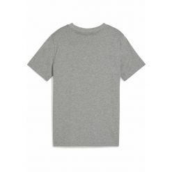 Młodzieżowa koszulka ESS z logo No. 1 PUMA Medium Gray Heather. Szara bluzki damskie Puma, m, bez wzorów, z gumy, młodzieżowe, bez kołnierzyka, bez ramiączek. Za 123.00 zł.