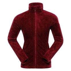 Bluza damska polarowa Alpine Pro Lomma bardzo ciepła. Czerwone bluzy damskie Alpine Pro, bez wzorów, z polaru, sportowe, bez ramiączek, bez kaptura. W wyprzedaży za 199.00 zł.