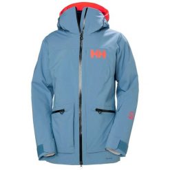 Damska kurtka narciarska Helly Hansen Powderqueen Infinity. Niebieskie kurtki sportowe damskie Helly Hansen, na zimę, bez wzorów, bez ramiączek, bez kaptura, narciarskie. W wyprzedaży za 2,074.50 zł.