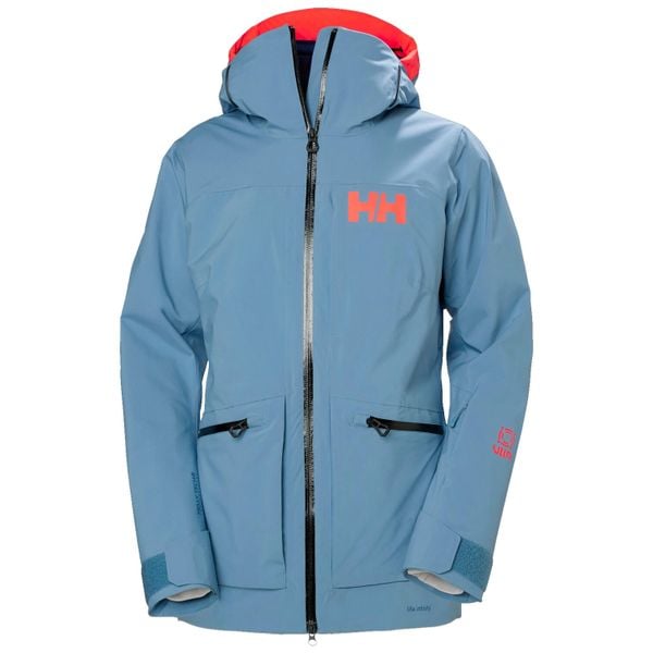 Damska kurtka narciarska Helly Hansen Powderqueen Infinity. Niebieskie kurtki sportowe damskie Helly Hansen, na zimę, bez wzorów, bez ramiączek, bez kaptura, narciarskie. W wyprzedaży za 2,074.50 zł.