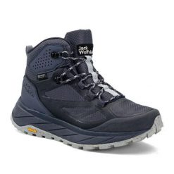 Buty trekkingowe damskie Jack Wolfskin Terraventure Texapore. Niebieskie obuwie trekkingowe damskie Jack Wolfskin, bez zapięcia. Za 389.99 zł.