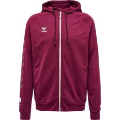 Bawełniana bluza z kapturem zapinana na zamek Hummel Move Grid. Fioletowe bluzy sportowe męskie Hummel, xl, bez wzorów, z bawełny, z kapturem, na fitness i siłownię. W wyprzedaży za 269.50 zł.