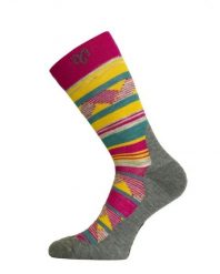 Skarpety Trekkingowe Lasting WLI 80% Merino Wool Różowy (408) M (38-41). Czerwone skarpety męskie LASTING, bez wzorów, z dzianiny. Za 65.00 zł.
