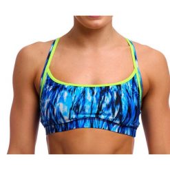 Strój dwuczęściowy Funkita Sports Top Wing Streak - góra od bikini. Niebieskie stroje kąpielowe damskie Funkita, l, bez wzorów. Za 139.00 zł.