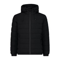 Kurtka z kapturem CMP. Czarne kurtki sportowe męskie CMP, bez wzorów, z puchu, z kapturem, narciarskie. Za 529.00 zł.