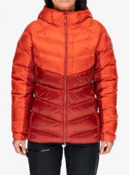 Kurtka puchowa damska Rab Glaceon Pro Jacket. Czerwone kurtki sportowe damskie RAB, na zimę, s, bez wzorów, z materiału, bez ramiączek, bez kaptura, outdoorowe. Za 984.49 zł.