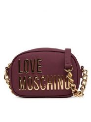 LOVE MOSCHINO Torebka JC4026PP1NKD0552 Bordowy. Czerwone listonoszki damskie Love Moschino, bez wzorów, ze skóry, bez dodatków. Za 619.99 zł.