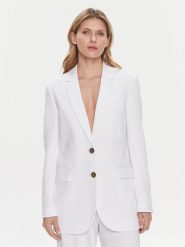 MICHAEL Michael Kors Marynarka MR3100CENX Biały Regular Fit. Białe marynarki i żakiety damskie MICHAEL Michael Kors, bez wzorów, z syntetyku, bez kołnierzyka, bez ramiączek. Za 889.99 zł.