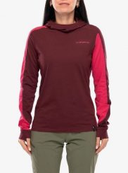 Bluza z kapturem damska La Sportiva Cloud Shadow Sun Hoody. Czerwone bluzy damskie La Sportiva, l, bez wzorów, z materiału, bez ramiączek, z kapturem. Za 412.49 zł.