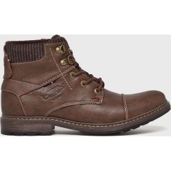 American Club - Buty. Czarne botki męskie American CLUB, bez wzorów, z materiału, casualowe, z okrągłym noskiem, bez obcasa, bez zapięcia. W wyprzedaży za 99.90 zł.