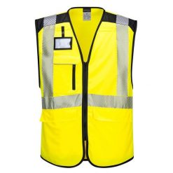 Kamizelka Odblaskowa Męska PW3. Czarne bluzy męskie Portwest, m, bez wzorów, bez ramiączek, bez kaptura. Za 110.99 zł.