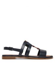 Lasocki Sandały RST-ARENA-83 Granatowy. Niebieskie sandały damskie Lasocki, bez wzorów, ze skóry, bez obcasa, na płaskiej podeszwie, bez zapięcia. Za 119.99 zł.