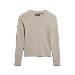 Bluza damska Superdry Essential Logo Gd. Szare bluzy damskie Superdry, bez wzorów, bez ramiączek, bez kaptura. W wyprzedaży za 141.75 zł.