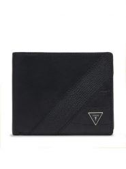 Guess Portfel SMTOES LEA20 Czarny. Czarne portfele męskie Guess, z aplikacjami, ze skóry. Za 324.99 zł.