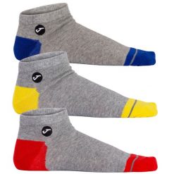 Skarpetki sportowe dla dorosłych Gark 3PPK Socks. Szare skarpetki damskie Joma, bez wzorów, z bawełny. Za 19.99 zł.