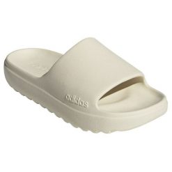 Klapki adidas adilette Lumia beżowe beżowy. Brązowe klapki damskie bez wzorów, z gumy, sportowe, bez obcasa, bez zapięcia. Za 240.63 zł.
