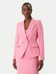 Rinascimento Marynarka CFC0128643003 Różowy Regular Fit. Czerwone marynarki i żakiety damskie Rinascimento, bez wzorów, z syntetyku, bez kołnierzyka, bez ramiączek. Za 749.99 zł.