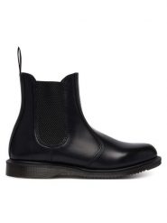 Dr. Martens Sztyblety Flora DM32217001 Czarny. Czarne botki damskie Dr. Martens, bez wzorów, ze skóry, bez obcasa, na płaskiej podeszwie, bez zapięcia. Za 679.99 zł.