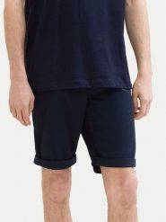 Tom Tailor Szorty materiałowe 1040227 Granatowy Slim Fit. Niebieskie szorty męskie Tom Tailor, bez wzorów, z bawełny. Za 169.99 zł.