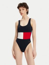 Tommy Hilfiger Strój kąpielowy UW0UW05853 Granatowy. Niebieskie stroje kąpielowe damskie Tommy Hilfiger, l, bez wzorów, z syntetyku. Za 239.99 zł.