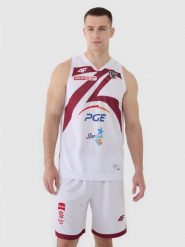 4F Koszulka meczowa replika domowa z sezonu 2024/25 męska 4F x PLK - Spójnia Stargard - multikolor L. Koszulki sportowe męskie 4F, l, z aplikacjami, z dzianiny, bez ramiączek, na fitness i siłownię. Za 219.99 zł.