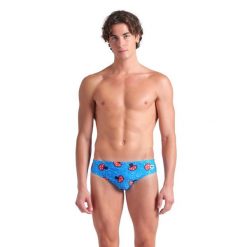Kąpielówki Męskie Arena mushrooms Swim Briefs. Niebieskie kąpielówki męskie ARENA, m, bez wzorów. Za 179.99 zł.