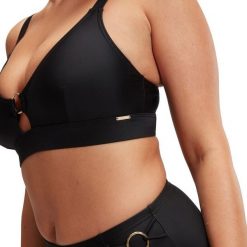 Góra od kostiumu kąpielowego damskiego Speedo Tri Bikini Top. Czarne stroje kąpielowe damskie Speedo, l, bez wzorów. Za 191.98 zł.