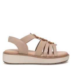 Sandały Lasocki. Brązowe sandały damskie Lasocki, bez wzorów, bez obcasa, na koturnie, bez zapięcia. Za 159.99 zł.