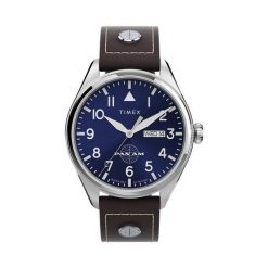 Zegarek Timex. Brązowe zegarki męskie Timex, bez wzorów. Za 849.99 zł.