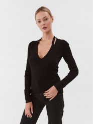 Guess Sweter W3BR30 Z2V42 Czarny Regular Fit. Czarne swetry nierozpinane damskie Guess, xs, z aplikacjami, z wiskozy, bez kołnierzyka, bez ramiączek. Za 569.99 zł.