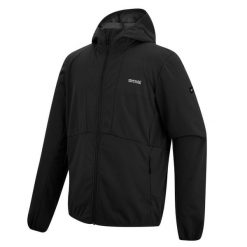 Męska wodoodporna kurtka typu softshell z kapturem Tredmoor. Czarne kurtki męskie Regatta, m, bez wzorów, z materiału, z kapturem, trekkingowe. Za 299.99 zł.