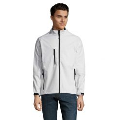 Kurtka Męska Relax Soft Shell. Białe kurtki męskie SOL'S, l, bez wzorów, sportowe, bez kaptura. Za 217.99 zł.