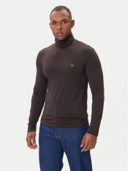 Emporio Armani Underwear Golf EM000388 AF14988 U6031 Brązowy Slim Fit. Brązowe swetry męskie Emporio Armani Underwear, l, bez wzorów, bez kołnierzyka, bez ramiączek. Za 319.99 zł.