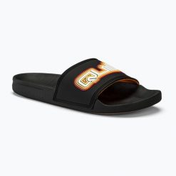 Klapki męskie Quiksilver Rivi Wordmark Slide II black 2. Czarne klapki męskie Quiksilver, bez wzorów, bez zapięcia. Za 89.99 zł.