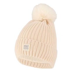 Czapka termiczna damska + pompon Jeden rozmiar - 2 sztuki. Czerwone czapki damskie HEAT KEEPER, bez wzorów, z elastanu. Za 147.54 zł.