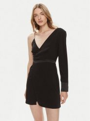 MVP Wardrobe Sukienka koktajlowa MVPE4AB137.0CP0046 Czarny Short Fit. Czarne sukienki damskie MVP Wardrobe, bez wzorów, wizytowe, bez kołnierzyka, bez ramiączek. Za 1,309.00 zł.