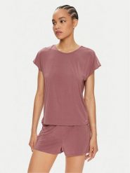 Calvin Klein Underwear Koszulka piżamowa 000QS7157E Różowy Relaxed Fit. Czerwone koszule nocne damskie Calvin Klein Underwear, bez wzorów, bez ramiączek. Za 199.99 zł.