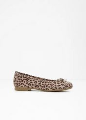 Baleriny Jana. Brązowe balerinki damskie bonprix, bez wzorów, bez obcasa, bez zapięcia. Za 147.99 zł.