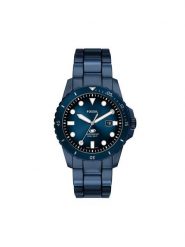 Fossil Zegarek Blue FS6166 Granatowy. Niebieskie, analogowe zegarki męskie FOSSIL, bez wzorów, ze stali. Za 889.99 zł.