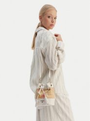 Guess Torebka J6GZ19 WH860 Beżowy. Brązowe torebki do ręki damskie Guess, z aplikacjami, z syntetyku, bez dodatków. Za 295.99 zł.