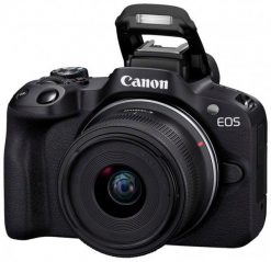 Canon EOS R50 + RF-S 18-45mm F4.5-6.3 IS STM Czarny. Aparaty bezlusterkowce Canon. Za 3,128.00 zł.