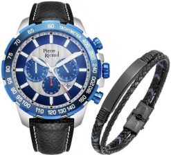 Zegarek męski Pierre Ricaud P97236.L217CH629.BBL czarny. Czarne zegarki męskie Pierre Ricaud, bez wzorów. Za 535.00 zł.