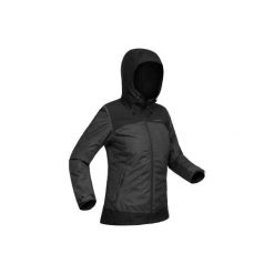 Kurtka turystyczna zimowa SH100 x-warm damska czarna. Czarne kurtki sportowe damskie QUECHUA, na zimę, xl, bez wzorów, z materiału, bez ramiączek, bez kaptura. Za 149.99 zł.
