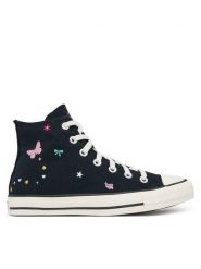 Converse Trampki Chuck Taylor All Star Doodles A15508C Czarny. Czarne trampki i tenisówki damskie Converse, bez wzorów, z materiału, bez zapięcia. Za 289.99 zł.
