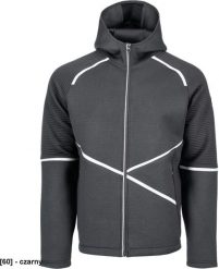 CERVA Bluza z kapturem zapięcie na suwak wraz kieszeniami elementy odblaskowe czarna L-SURE CRAIG 2XL. Czarne bluzy sportowe męskie CERVA, l, bez wzorów, z kapturem. Za 135.19 zł.