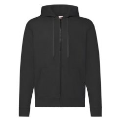 Klasyczna Kurtka Z Kapturem Dla Dorosłych Unisex. Czarne kurtki sportowe damskie fruit of the loom, xl, bez wzorów, bez ramiączek, z kapturem, trekkingowe. Za 180.99 zł.