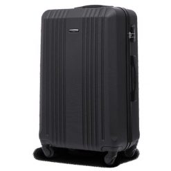 Walizka duża Wings 28" KESTREL BLACK. Czarne walizki męskie Wings, bez wzorów, z materiału, duże. Za 174.93 zł.