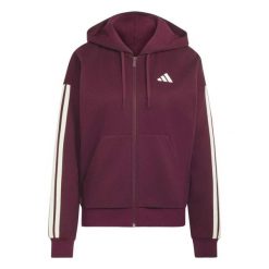 Bluza Adidas Sport W 3S Fl Fz Hd Damskie. Czerwone bluzy damskie Adidas, l, bez wzorów, z bawełny, sportowe, bez ramiączek, z kapturem. Za 334.99 zł.