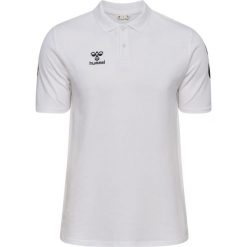 Polo Hummel Go 2.0 Chevron. Białe koszulki sportowe męskie Hummel, bez wzorów, bez ramiączek, do piłki nożnej. Za 217.00 zł.